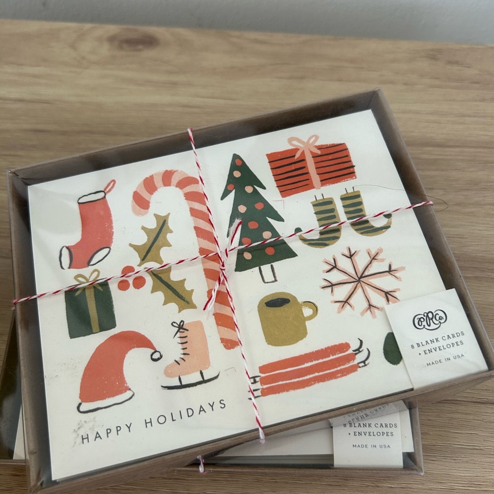 Riffle & Co Holiday Greeting Card Set / 2 boxes/ 16 cards total